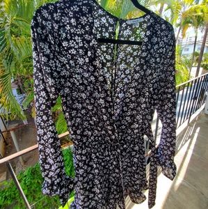 Ro & De Black Floral Romper